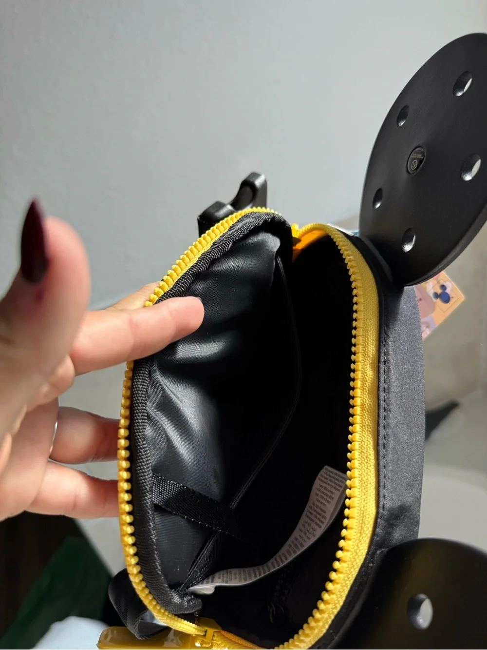 Crocs Red & Black Mickey Ear Fanny pack